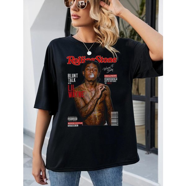 Lil Wayne Rolling Stone Unisex Shirt, Lil Wayne Shirt, Weezy F Baby Tee, Young Money Shirt, Wayne Merch, Rapper Tee-image