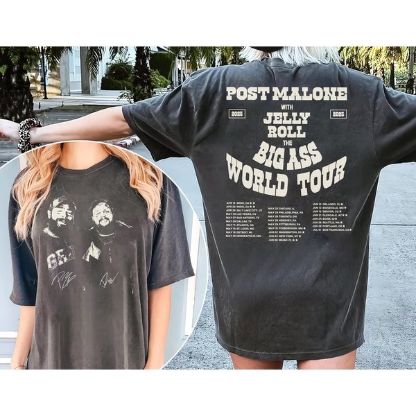 Post Malone Shirt, Posty Jelly Tour Shirt, Post Malone Tour 2025 Shirt-image