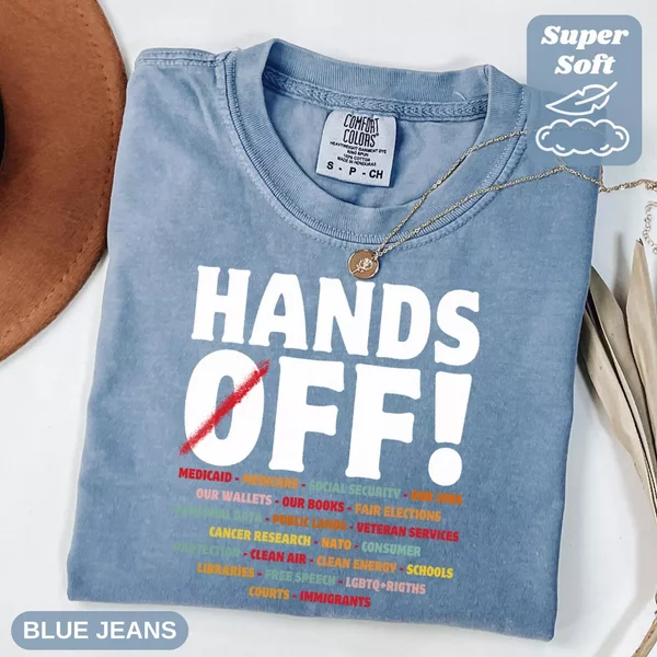 Hands Off Protest T Shirt, Political Activism Shirt, Anti Maga Fdt, Anti Trump-image