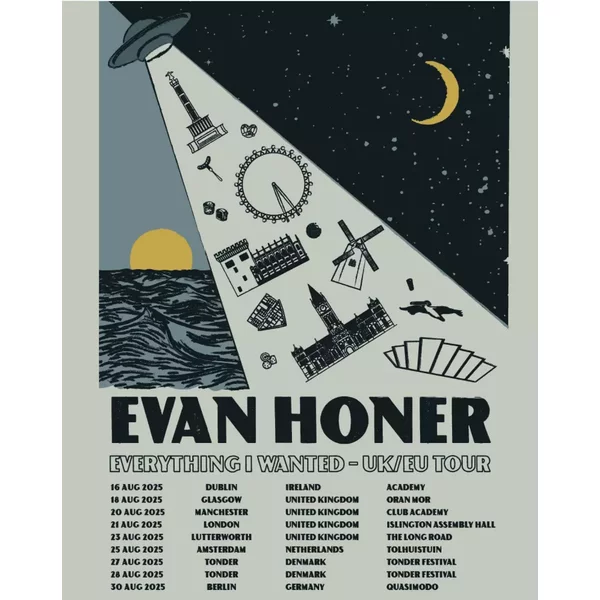 Evan Honer Everything I Wanted Uk&Amp;Eu Tour 2025 Poster Print-image