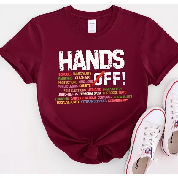 Hands Off Protest T Shirt, Political Activism, Save Public Lands-image