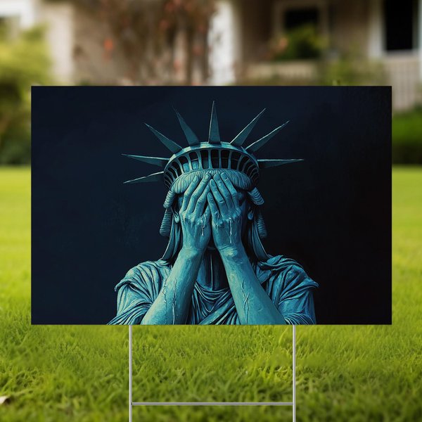 Resist Statue Of Liberty Yard Sign, Protest Sign-image