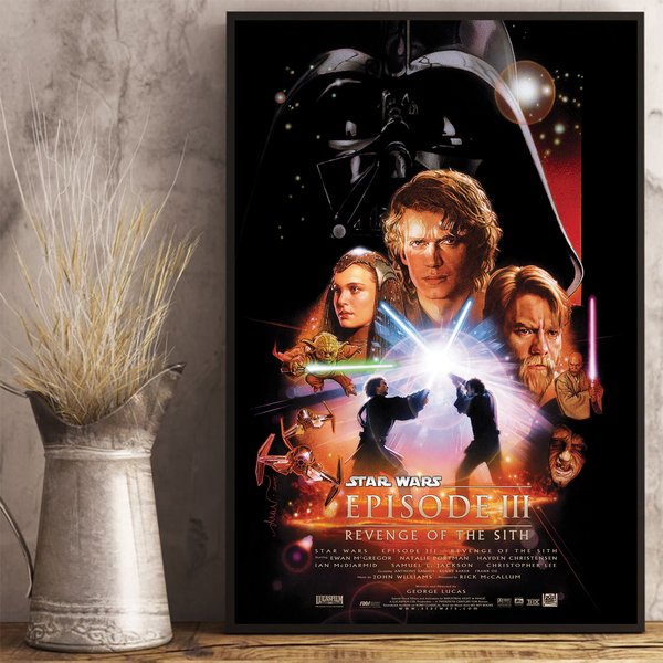 20Th Anniversary 2025 Promo Poster Starr Warss Revenge Of Sith Scifi Film Decor-image