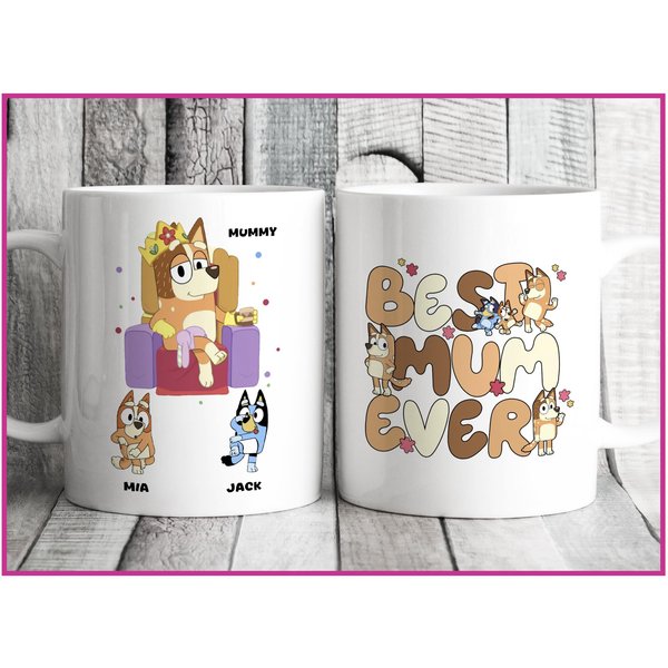 Personalized Mug - Best Mum Ever - Blueydad Family - Mother's Day Gift 2025 - Personalized Mug-image