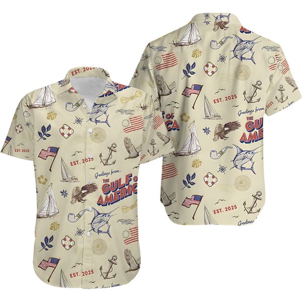 The Gulf Of America Hawaiian Shirt, Summer Hawaiian Shirt-image