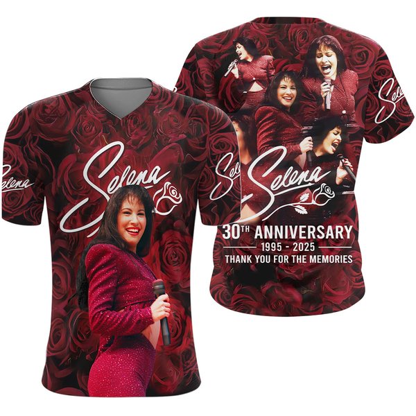 Selena 30Th Anniversary 1995-2025 Thank You 3D T-Shirt-image