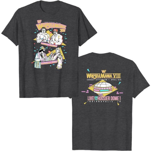 Vintage 1992 Wwf Wrestlemania Viii 8 T-Shirt-image