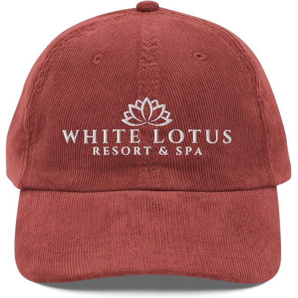 White Lotus Vintage Corduroy Cap | Resort And Spa Hat-image
