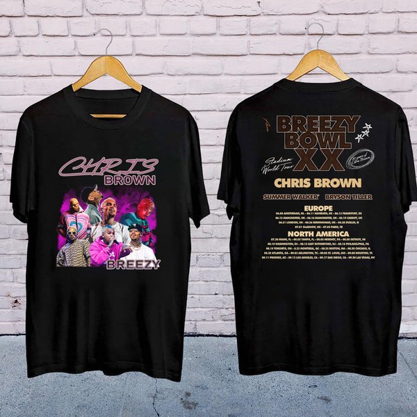 2025 Chris Brown Concert Shirt, Chris Brown Breezy Bowl Xx Tour 2025 Shirt-image