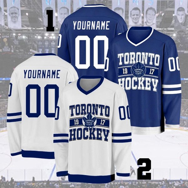 Customized Toronto Ice Hockey Jersey, Maple Leafs Hockey Team Custom Name & Number Vintage Jersey-image