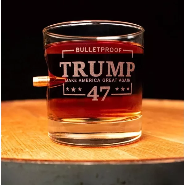 Benshot "Trump 47" Bulletproof Rocks Glass-image