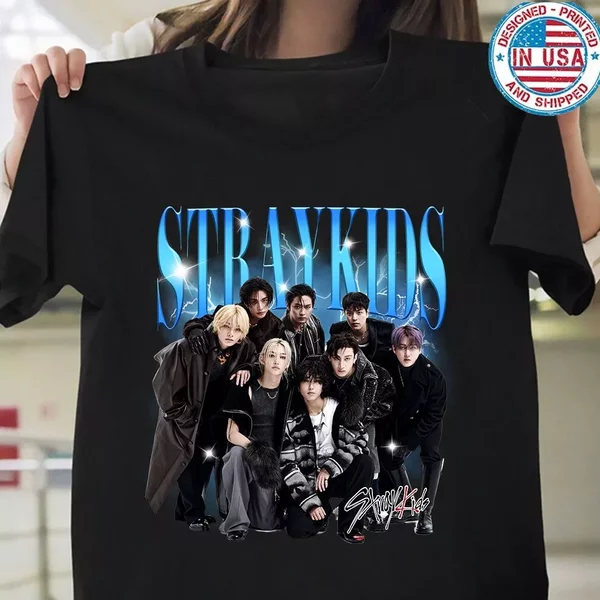 Stray Kids Vintage 90S Bootleg T-Shirt, Stray Kids Tour 2025 Shirt-image