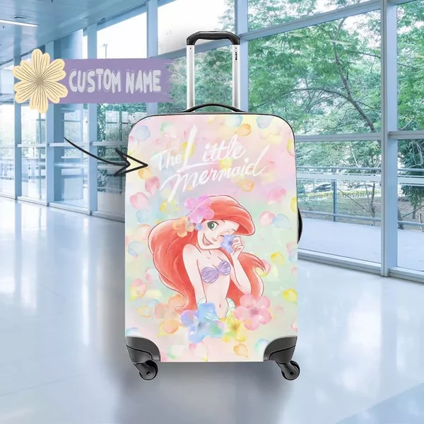 Little Mermaid Luggage Cover, Disneyyy Suitcase Protector, Travel Accessories-image