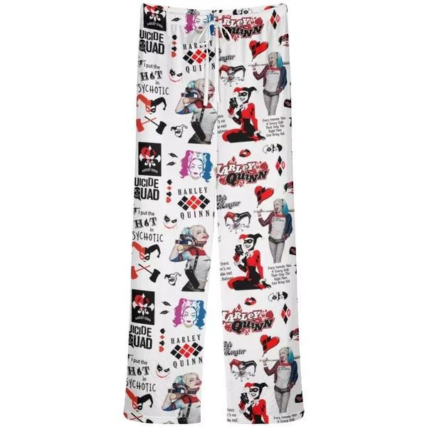 Harley Quinn Pajama Pants Dc Villain Sleepwear Stylish Comfy Lounge Pants