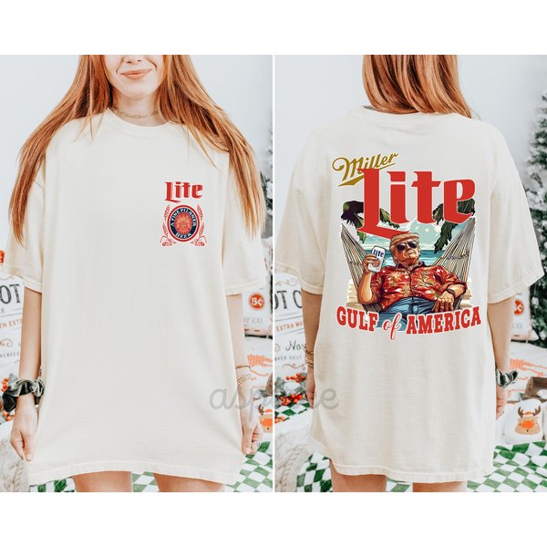 Donald Trump/Miller Lite Gulf Of America Comfort Colors T-Shirt-image