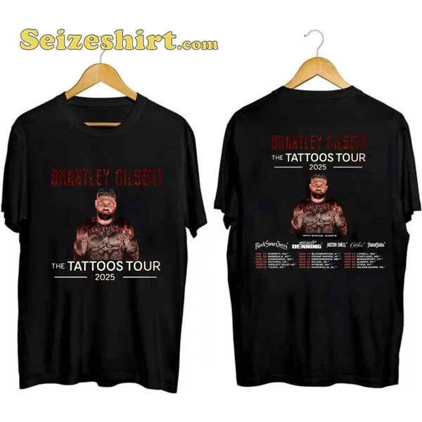 Brantley Gilbert Tattoos Tour 2025 T-Shirt-image