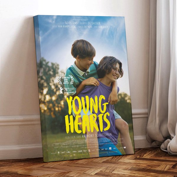 Young Hearts Movie Poster, Wrapped Canvas, Art Poster For Gift-image