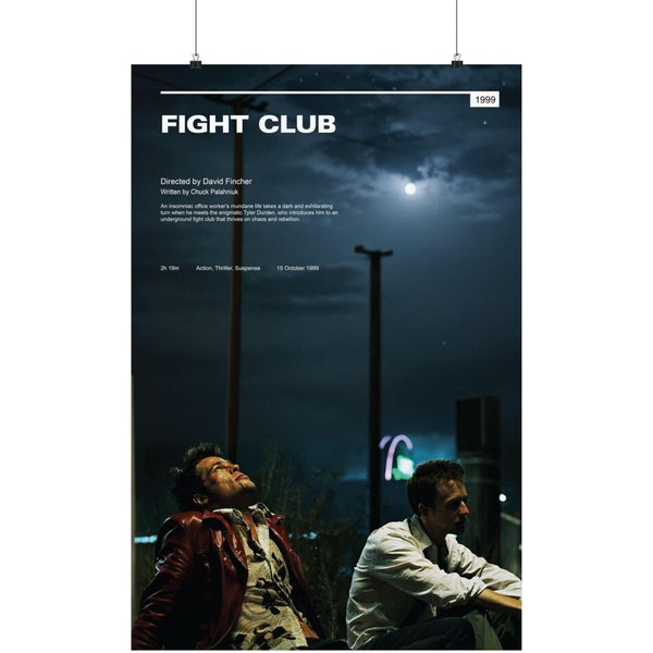 Fight Club Cinematic Movie Poster-image