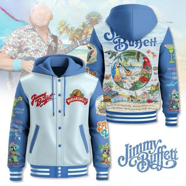 Jimmy Buffett Hooded Varsity Jacket, Fan Gifts-image