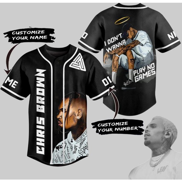 Chris Brown Breezy Bowl Xx Tour 2025 Jersey, Chris Brown 2025 Concert Baseball Jesey-image