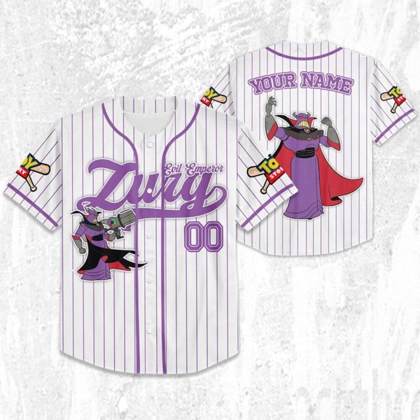 Custom Disneyyy Toy Stories Emperor Zurg Baseball Jersey, Disneyyy Baseball Team-image