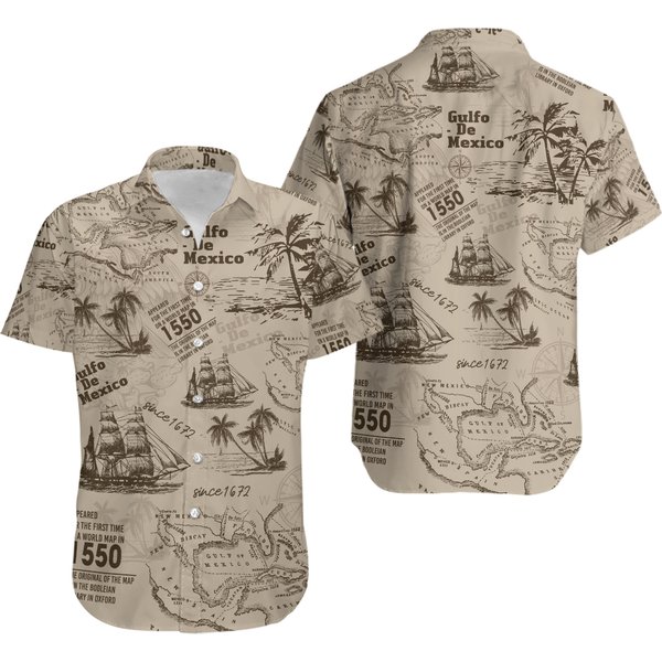 Gulf Of Mexico Button Shirt, Stay Salty And Resist Hawaiian Shirt-image