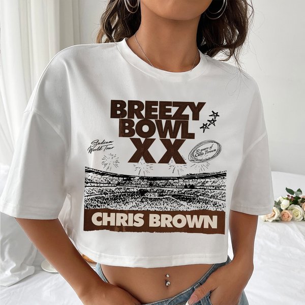 Chris Brown Breezy Bowl Xx Tour Crop Tops-image