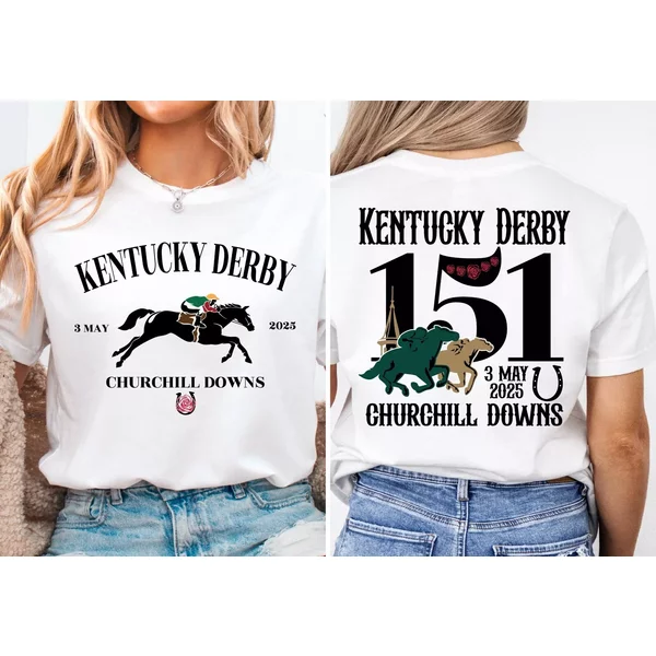 Kentucky Derby 2025 T-Shirt, 151St Derby Horse Racing Lover Shirt-image