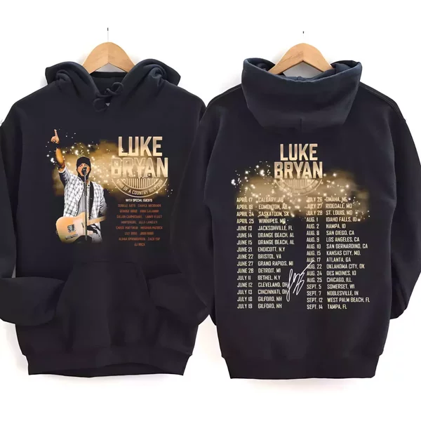 Hot Luke Bryan Mind Of A Country Boy Tour Short Sleeve Men All Size Hoodie-image