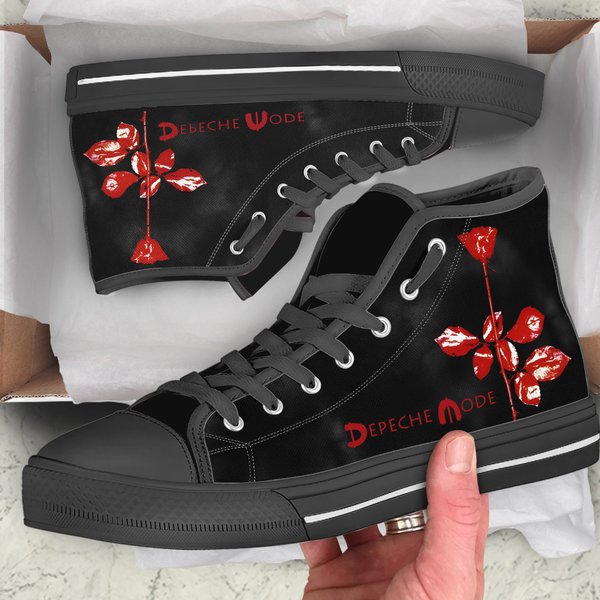 Depeche Mode Shoes, Depeche Mode 90S Sneakers Gift For Her-image