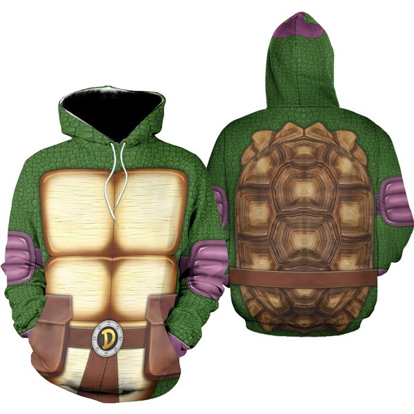 Donatello Ninja Turtles Cosplay Costume 3D Hoodie-image
