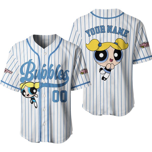 Personalize Powerpuff Girls Baseball Jersey, Custom-image