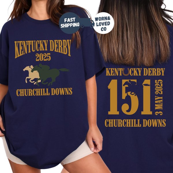 Kentucky Derby 2025 Double Sided T-Shirts, Horse Racing Lover T-Shirt-image