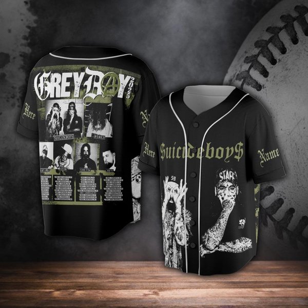 Custom Suicideboy Tour Baseball Jersey, G59 Grey Day Tour 2025 Shirt-image