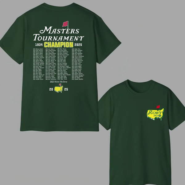 Rory Mcilroy T-Shirt, 2025 Masters Golf Tournament Gift For Men, Women-image