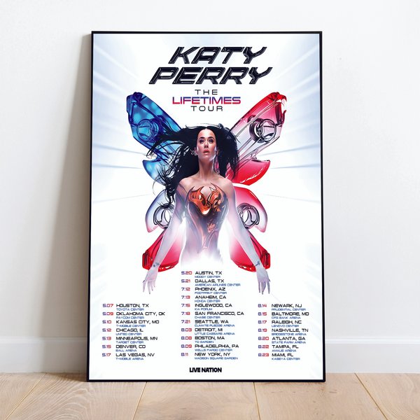 Katy Perry Us Lifetimes Tour 2025 Poster-image