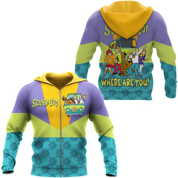 Scooby Doo &Amp; Friends Mystery Machine Where You Are Zip Hoodie 3D Printed-image