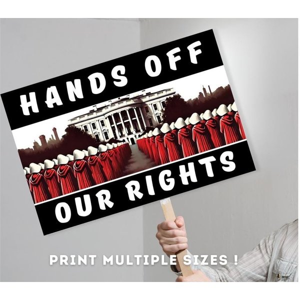 Large Protest Sign | Hands Off Our Rights-image