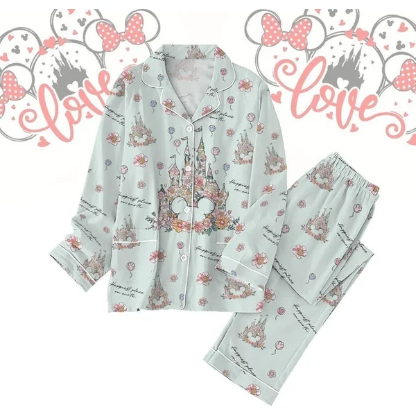 Happiest Place On Earth Pajamas Set, Mickeyy Pajamas For Women, Disneyyworld Tee