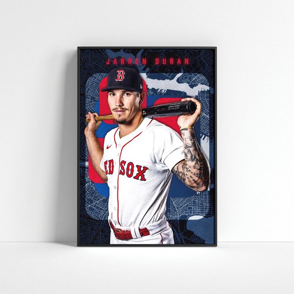 Jarren Duran Poster, Baseball Home Decor, Baseball Fan Gift-image
