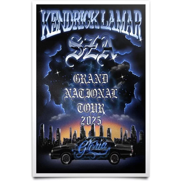 Kendrick Lamar And Sza Grand National Tour 2025 Poster-image