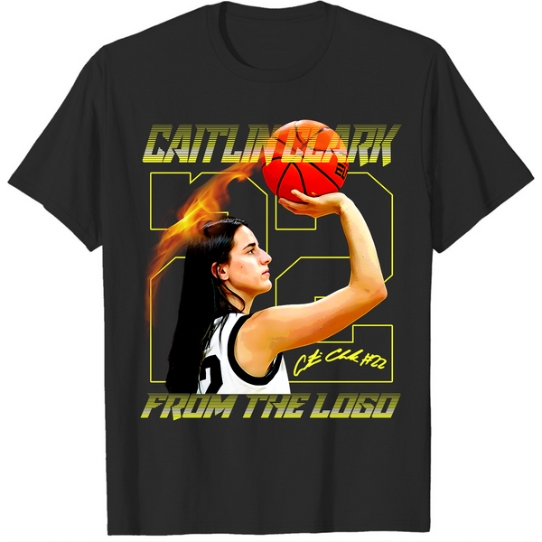 Caitlin Clark T-Shirt From The Logo Custom Fan Art Graphic V-image
