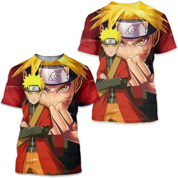 2025 Anime Men's T-Shirt Narutoo 3D Printed Children's T-Shirt-image