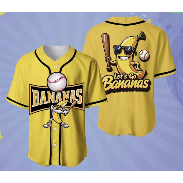 Custom Nwot Savannah Bananas Jersey #1-image
