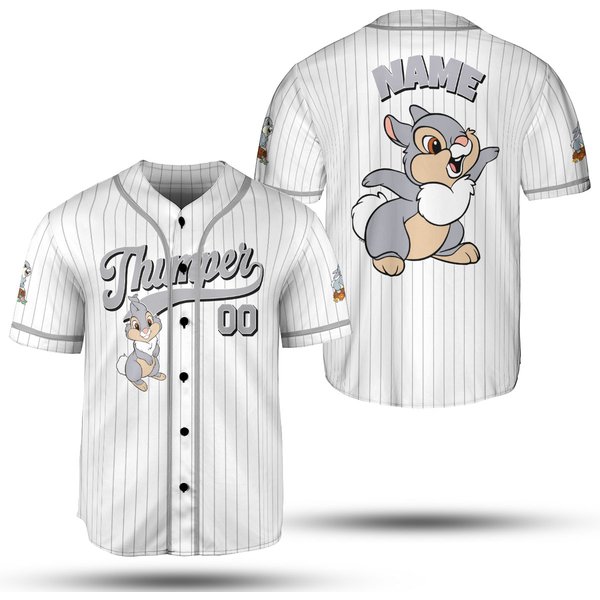 Custom Disneyyy Thumper Rabbit Baseball Jersey-image