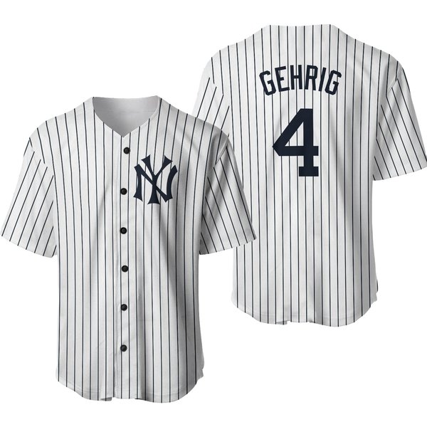 Lou Gehrig Player Baseball Jersey, Player Custom Jersey-image