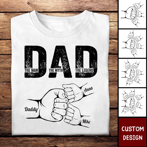 Dad The Man The Myth The Legend - Personalized Unisex T-Shirt-image