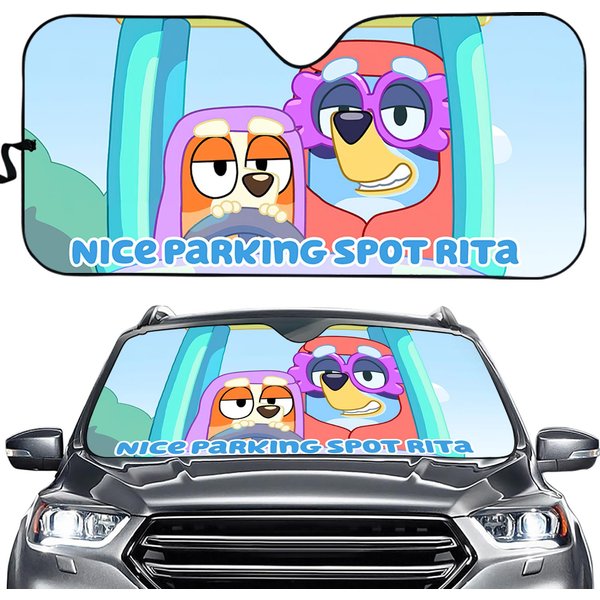 Blueydad Dog Auto Sunshade Car, Cartoon Auto Sunshad, Dog Car Sunshade-image