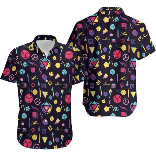 Dnd Pattern Shirt, Dungeons And Dragons Shirt, Dnd Hawaiian Shirt Shirt-image