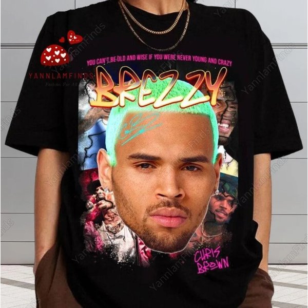 Vintage Chris Brown Wash T-Shirt Vintage Rap Tee T-Shirt-image